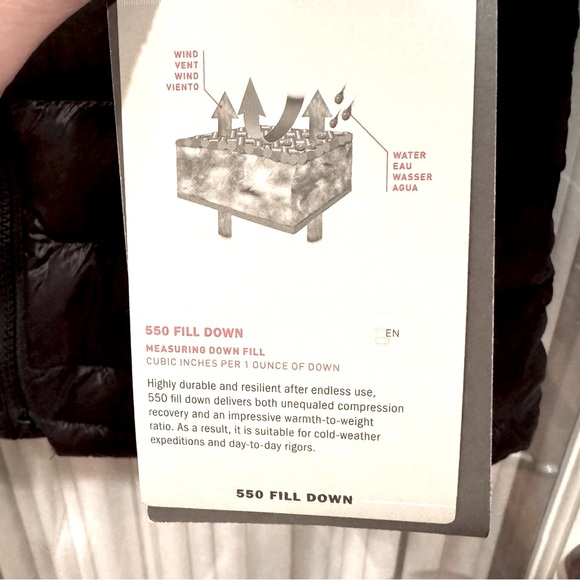 🆕 North Face Quilted 550 Down Hooded Light Slim Puffer Black Jacket XS/TP - Picture 7 of 9